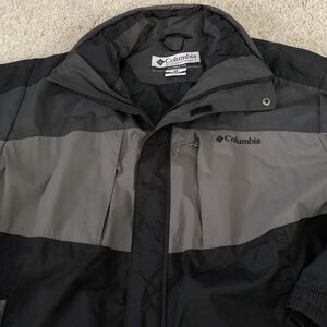 Columbia Jacket Mens XL Interchange Full Zip Gray Lightweight No Lining/Hood